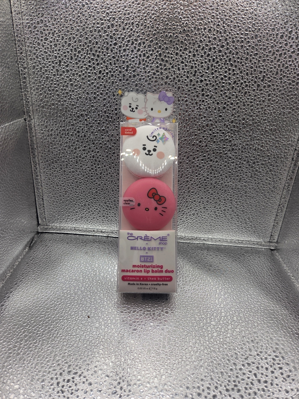 The Creme Shop X Hello Kitty Moisturizing Macaron Lip Balm Duo - Pink & White